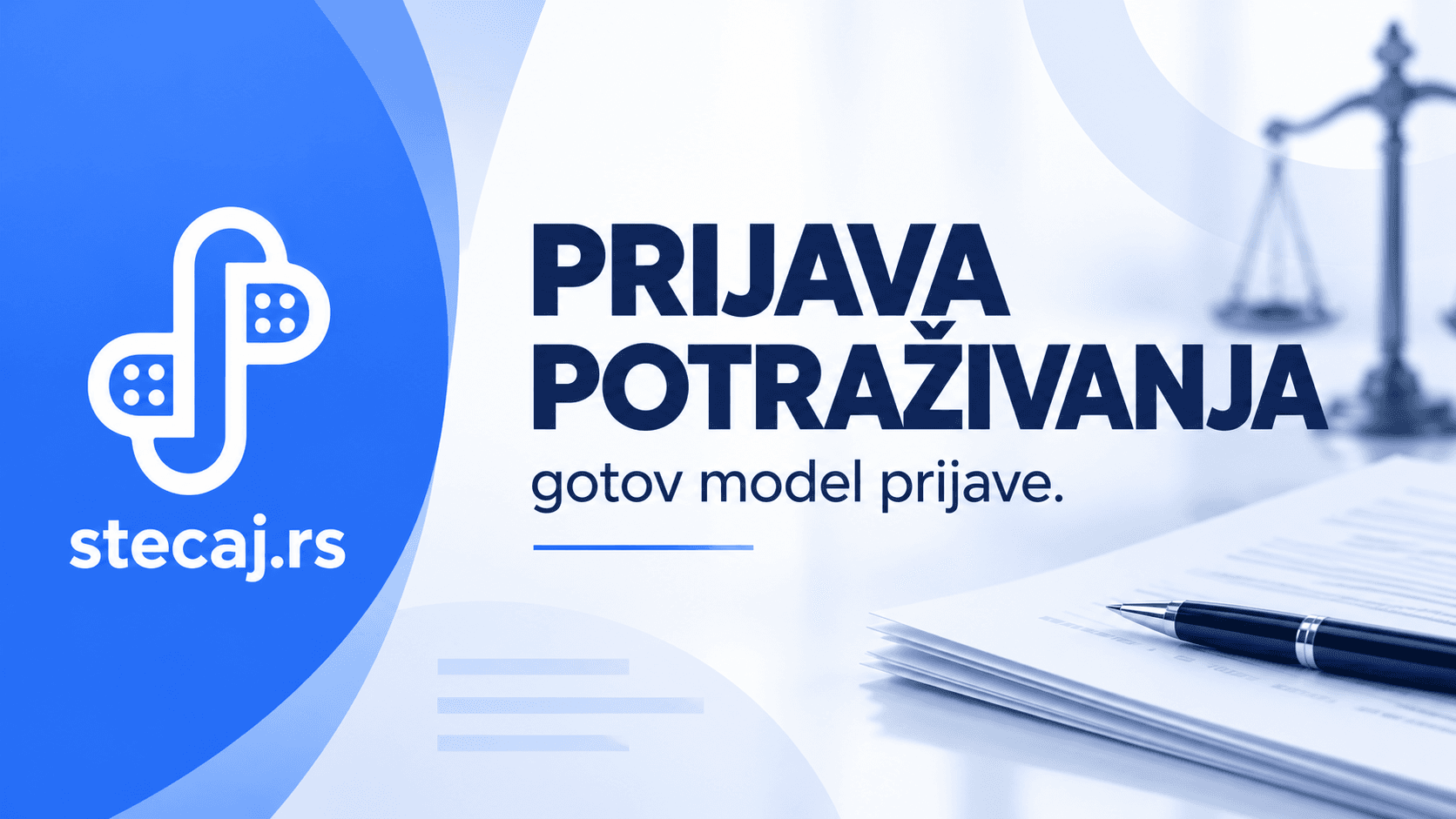 Baner stecaj.rs — prijava potraživanja, gotov model prijave, vaga i dokumenti.